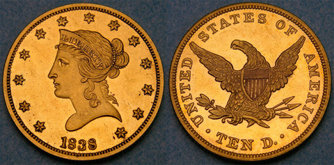 1838 Proof Liberty Gold Eagle
